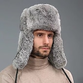 economico Cappelli da uomo-Per uomo Da aviatore Cappello Ushanka Cappello da aviatore Cappello con paraorecchie Cappelli Invernali Nero Giallo Poliestere Moda Stile Vintage Casual Streetwear Quotidiano Semplice Caldo