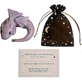 preiswerte Statuen-Adoptionsset für einen emotionalen Unterstützungsdrachen, handgefertigte Mini-Taschenfigur eines emotionalen Unterstützungsdrachens, niedliche, beruhigende Drachenskulptur zur Linderung von