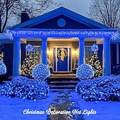 economico Strisce LED-Set di luci a rete collegabili 3 in 1 per interni ed esterni, luci decorative per Natale, Capodanno, matrimonio, atmosfera festiva, telecomando a 13 tasti, tensione di sicurezza 31 V, 1,5 * 1,5 m - 96