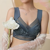 tanie Biustonosze sportowe i kamizelki-Damskie Biustonosz do jogi Stanik sportowy Bielizna Niskie wsparcie Oddychający Bezprzewodowy Wyściełany Jednolity/zwykły kolor Sport Odzież sportowa Czarny Rumiany róż Siłownia Trening Bieganie