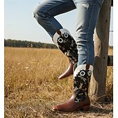 Herren Stiefel Cowboystiefel Stickerei Retro Spaziergang Vintage Lässig Outdoor Täglich PU Leder Bequem Rutschfest Atmungsaktiv Mittelstiefel Slipper Braun Frühling Herbst Winter preiswerte Cowboy & Western Stiefel-Herren Stiefel Cowboystiefel Stickerei Retro Spaziergang Vintage Lässig Outdoor Täglich PU Leder Bequem Rutschfest Atmungsaktiv Mittelstiefel Slipper Braun Frühling Herbst Winter