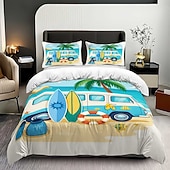 お買い得  羽毛布団カバーセット-ビーチブラウンの桐の木のバス3ピースダウン羽毛布団カバーセット、大きなベッド用、柔らかいショートフリース掛け布団カバーと枕カバー2枚付き - ホテルの寝室の寝具、居心地の良い &amp; 快適