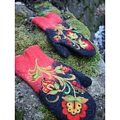voordelige Handschoenen-Women's 1 Pair Fingerless / Fingertips / Winter Gloves Active / Outdoor Gloves - Flower Print