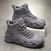 baratos Botas de caminhada-calçados esportivos masculinos bege de cano alto - botas táticas de caminhada duráveis para aventuras ao ar livre