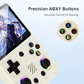 Недорогие Видеоигры-Портативная игровая консоль RG36 PRO профессиональный игровой чип 64GB TF карта 3.5 дюйма IPS экран высокой четкости двойные 3D стика и кнопки RGB цветная подсветка ретро-дизайн Подарок на День