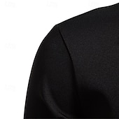 preiswerte Herrenhemd zum Knöpfen-Herren Hemd Sommerhemd Freizeithemd Strandhemd Knopfhemd Schwarz Weiß Kaki Langarm Einfach Revers Urlaub Hawaiianisch Tasche Bekleidung Mode Lässig Bequem