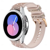 abordables Bracelets de montre Samsung-Bracelet de Montre  pour Samsung Galaxy Montre 7/6/5/4 40/44mm, Montre 5 Pro 45mm, Montre 6 Classique 43/47mm, Montre 4 Classique 42/46mm Silicone Remplacement Sangle Paillettes Mignon Réglable