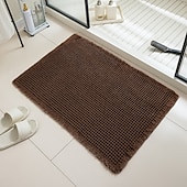 abordables Alfombra de baño absorbente-Alfombra de baño tipo gofre, alfombras de baño bohemias antideslizantes y lavables, ultrasuaves, súper absorbentes y de secado rápido, decoración rústica para el baño