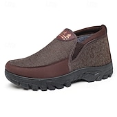preiswerte Winter- und Schneestiefel-braune Herren-Slipper mit Woll-Anteil – lässige Winterschuhe für entspannten Style und bequemes Tragegefühl