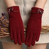 cheap Gloves-Women's 1 Pair Fingertips / Winter Gloves Streetwear / Outdoor Gloves - Solid Colored Full Finger