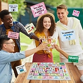 voordelige Geschenken-drinkbordspellen voor volwassenen, rubberen mat drinkbordspel, grappige interactieve drinkspellen voor feestjes, spelletjesavonden, verjaardagen, familiespel of andere gelegenheden
