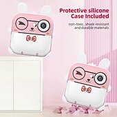 Недорогие Все для фото и видео-Новинка 2025 года: детская цифровая камера Polaroid Q5 с рисунком из мультфильма, симпатичная мини-камера для детей с HD-фотосъемкой и печатью, мини-видеокамера, рождественский подарок на день