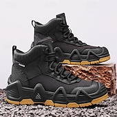 baratos Botas de caminhada-calçados esportivos masculinos bege de cano alto - botas táticas de caminhada duráveis para aventuras ao ar livre