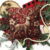 1 st Sammet Örngott, Mönster Enkel Ledigt Fyrkantig Traditionell Klassisk billiga Julbäddset-1 st Sammet Örngott, Mönster Enkel Ledigt Fyrkantig Traditionell Klassisk