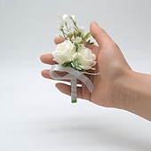 billiga Bröllopsbuketter-Bröllop handled blommor Handleds Corsage Bröllop / Fest Band Blomstil