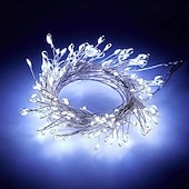 Недорогие Огни отпуска-Рождественский дистанционное управление гирлянда светильники 3м 100LEDs 6м 200LEDs огни фейерверка 8 режимов освещения Новый год свадьба праздник сад рождественская елка украшение дома наружное