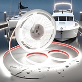 halpa Kytke nauhavalot-10 tuumaa 12m 15m Joustavat LED-valonauhat 320 LEDit COB 8mm 1kpl Lämmin valkoinen Valkoinen Nettovalkoinen LED-nauhat Vedenkestävä 24 V