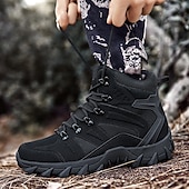 tanie Buty trekingowe-męskie buty trekkingowe w kolorze zieleni wojskowej z cholewką z oddychającej siateczki i wytrzymałą podeszwą, lekkie buty trekkingowe na kemping, wspinaczkę górską i podróże przygodowe