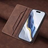 Недорогие Чехлы для iPhone-телефон Кейс для Назначение iPhone 17 Pro Max 17 Air 17 i16 15 14 Pro Max Plus 13 Pro Max Mini Кошелек для карт Защита от удара Ретро Кожа PU