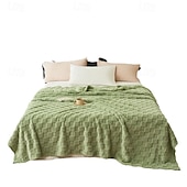 Недорогие Тонкие одеяла и пледы-одеяло для кондиционера, легкое вафельное покрывало из флиса для дивана, кровати, сна в офисе или использования летом, уютное одеяло для небольшого ворса или покрывало на плечо