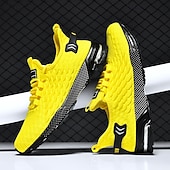 ieftine Adidași casual-Adidași sport albaștri pentru bărbați, din plasă, cu partea superioară respirabilă din tricot și talpă absorbantă de șocuri, pantofi sport ușori pentru sală, antrenament și purtare zilnică