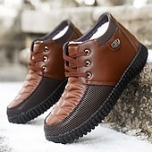 economico Stivali invernali e neve-scarpe da trekking impermeabili marroni da uomo: resistenti e comode, perfette per avventure all&#039;aria aperta ed escursioni invernali