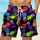  Pánské Ananas Pánské plavky Surfovací šortky Plavky pánské Středně vysoký pas Havajské Na běžné nošení Dovolená Plážové Šňůrky s podšívkou ze síťoviny Elastický pas Návrhář Oblečení