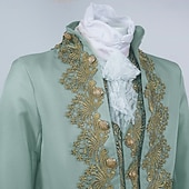 cheap Outfits-Rococo Baroque Victorian Outfits Fancy Dress Men's Royal Halloween Carnival Performance Party Masquerade Adults' Coat Pants Collar All Seasons