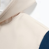 Χαμηλού Κόστους βασικά ανδρικά κουκούλα-Ανδρικά Φούτερ με Κουκούλα Μαύρο Πράσινο Χακί Χακί Μπεζ Με Κουκούλα Συνδυασμός Χρωμάτων Κορδόνι Κουρελού Τσέπη Αθλήματα &amp; Ύπαιθρος Καθημερινά Αργίες Βαμβάκι Κομψό στυλ street Βασικό Καθημερινό