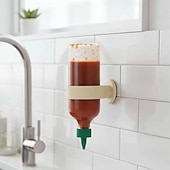 Недорогие Хранение на кухне-Силиконовый держатель для бутылок, не оставляющий капель, прочная гибкая подставка для перевернутых бутылок с приправами, экономящий место кухонный гаджет для организации пространства в холодильнике и