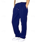 abordables Jambe Droite-Homme Joggings Jogging à Jambes Larges Pantalons Pantalon de survêtement ouvert en bas Cordon de serrage Taille Élastique Jambe Droite Uni Respirant Longueur complète Sport en Plein Air Occasionnel