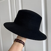 billiga Festhattar-hattar Ull Solhatt Bröllop Helgdag Tebjudning Hästrace cocktail Elegant Vintage Solskydd Med Len Hårbonad Huvudbonader