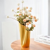 olcso Vázák és kosár-1 db egyszerű és kreatív, kétlyukú gyantás váza modern lakberendezési tárgy nappaliba, tévészekrénybe, virágkompozíció, szárított virág lakberendezési tárgy nappali előszoba dekoráció