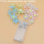 levne LED pásky-girlandový světelný řetěz 2m 20LED květinová tématická osvětlení pro narozeniny svatby oslavy domova Valentýn svátky atmosférické dekorace napájené bateriemi