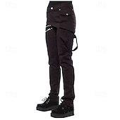 cheap Women's Cargo Pants-Women's Skinny Chinos Fashion Streetwear Casual Full Length High Waist Plain Pocket Comfy Soft Comfortable Inelastic Outdoor Street Army Green Black Red Spring Fall Winter Regular Fit