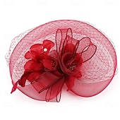 ieftine fascinatoare-Palarioare Tul Pană Pălărie Nuntă Petrecere ceai Cursă de cai cocktail Elegant Epocă Cu Pene Diadema Articole Pentru Cap