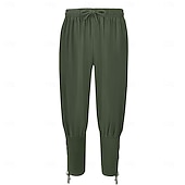 economico Fondi-Retrò Vintage Medievale 17° secolo Mascherata Pantaloni da pirata Cavaliere Vichingo Crociato Straniero Ranger Coulisse Tinta unica Costume Per uomo Costumi da pirata Fantasia Mascherata Festa / Sera