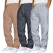 3 stuks heren joggingbroeken wijde pijpen joggingbroeken open onderkant joggingbroek trekkoord elastische taille multi-pack effen ademend volledige lengte sport outdoor casual dagelijks mode voordelige Rechtdoor Been-3 stuks heren joggingbroeken wijde pijpen joggingbroeken open onderkant joggingbroek trekkoord elastische taille multi-pack effen ademend volledige lengte sport outdoor casual dagelijks mode