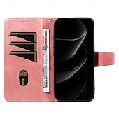 baratos Capas para iPhone-telefone Capinha Para iPhone 17 Pro Max 17 Air 16 15 14 Pro Max Plus 16e 13 Pro Max Mini Capa para Cartão Wallet Proteção de corpo inteiro com cordão Antichoque Retro Couro PU