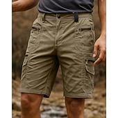 baratos Partes inferiores-Homens Bermuda Cargo Shorts de caminhada shorts esportivos Verão Ao ar livre Normal Leve Respirável Calças Capri Bolsos Preto Verde Tropa Algodão Tênis Golfe Corrida S M L XL XXL