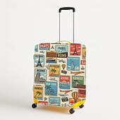 baratos Desgaste em casa e chinelos em casa-Capa protetora elástica para mala de viagem com estampa artística.