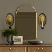 cheap Down to $30-Elegant Wall Decor Metal Candle Holder Wall Sconce for Living Room Home Decor European Design