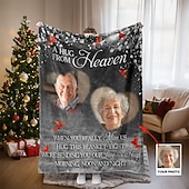 رخيصةأون الأقمشة المخصصة-بطانية صور مخصصة - هدايا تعاطف تذكارية مخصصة لعيد الميلاد لفقدان الأم والأب - حبك سيكون دائمًا دليلنا