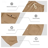 preiswerte Tute basic-Men's Tracksuit Outfit Set Hoodies Set Hoodie Outdoor Daily Sports Drawstring Zip Up Pocket Plain Black Navy Blue Brown Polyester Activewear Fashion Streetwear Fall