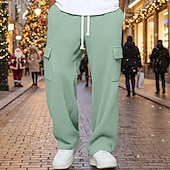 economico Carico-Per uomo Nido d'ape Pantaloni da Tuta Cargo Pantaloni Pantaloni della tuta a gamba dritta Coulisse Elastico in vita Multi-tasche Semplice Traspirante Lunghezza intera Sport all'Aperto Casuale