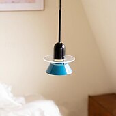 お買い得  ドラムとコーンのデザイン-現代的な北欧風マカロンUFO型アクリル鉄製1灯ペンダントライト寝室用