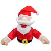 economico Figure da collezione-renne che si schiantano &amp;decorazioni natalizie per finestre di Babbo Natale con adesivo in vetro rotto &amp;calci alle gambe animati, decorazioni natalizie divertenti per la casa, porte &amp;regali