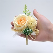 economico Bouquet da Sposa-Fiori da polso da sposa Fiore all'occhiello Matrimonio / Evento / Festa Tessuti Floreale