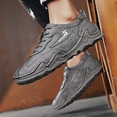 billige Ankelstøvler-Hvite, lette herresneakers med polstret såle og pustende design, komfortable, avslappede tursko for løping, trening og reiser