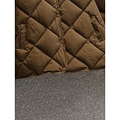 billige Quiltede dunjakker-Dame Vattert jakke Bekvem Pustende Lomme Knapper Fritid عادي Feriereise Gate Avslappet Dagligdagstøy Enkeltkneppet Kort Crewneck Normal Langermet Yttertøy Svart Hvit kaffe Vår Høst